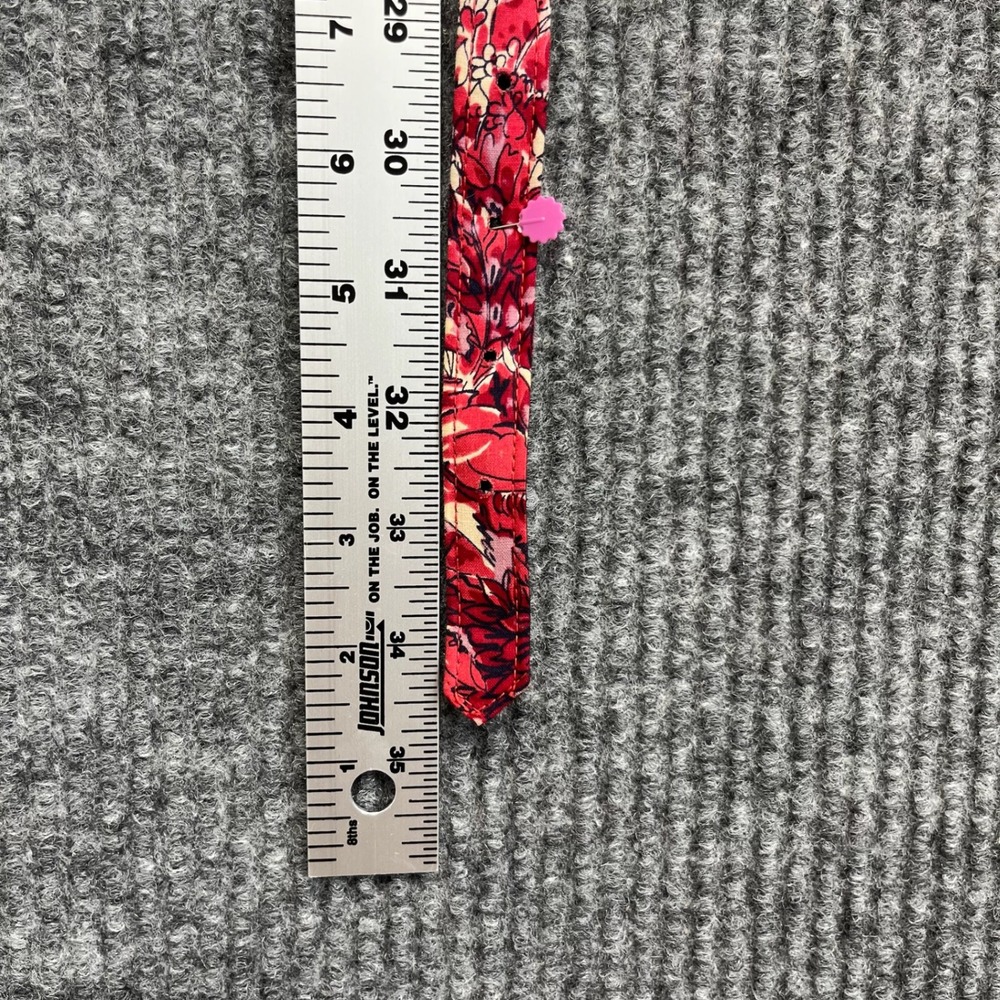Vtg 50s 60s Kay Whitney Dress Womens XS Red Floral Fit Flare Belted - Picture 15 of 15